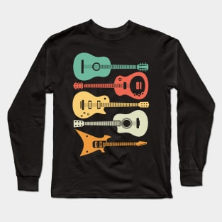 Guitars Classic Guitar Electric Guitar Retro Style Long Sleeve T-Shirt